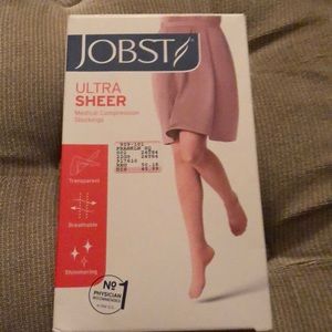Never worn ultra sheer compression stockings